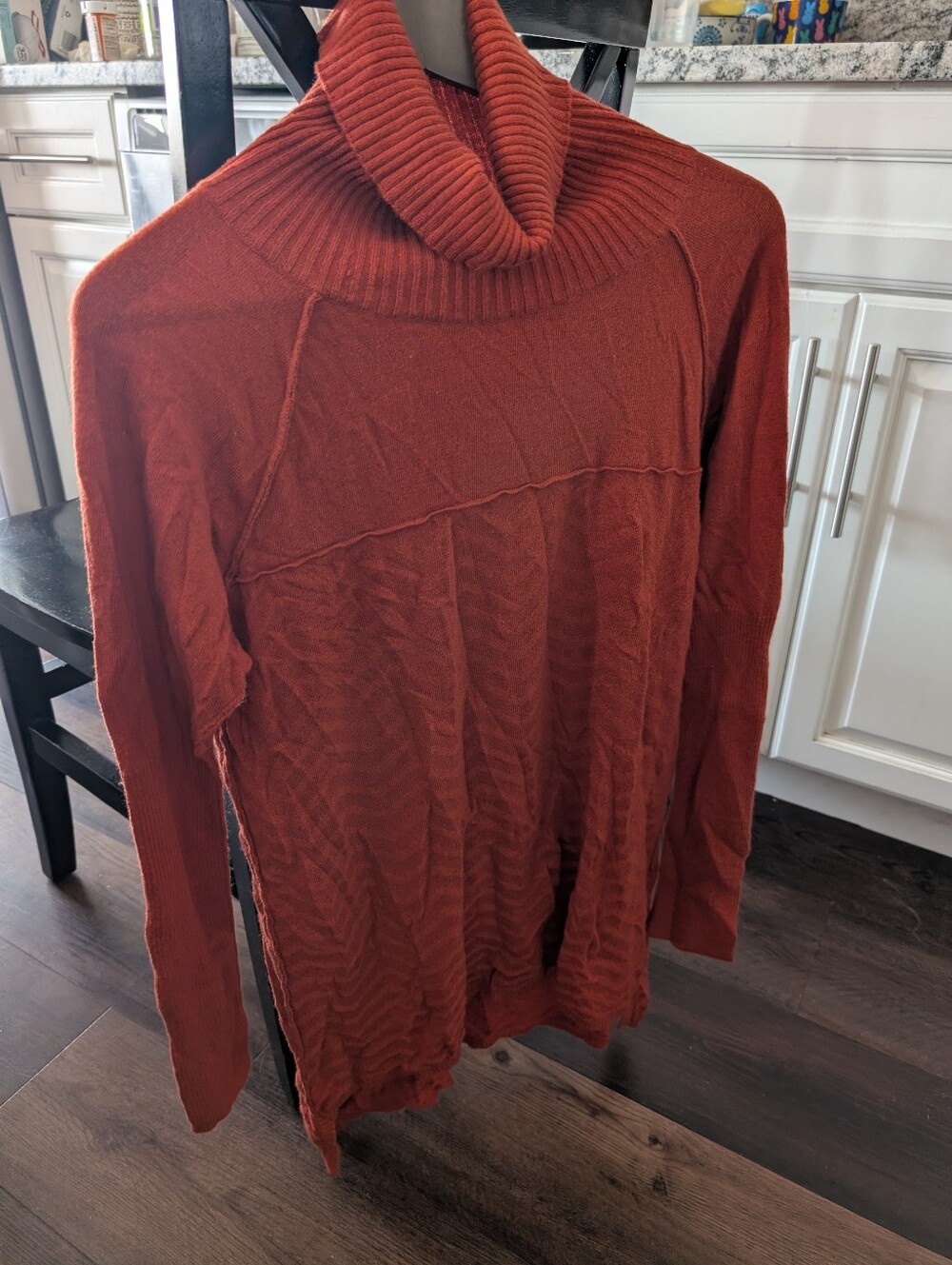 Soft Surroundings Rust Terra Cotta Soft Cozy Lightweight Tunic Sweater Medium